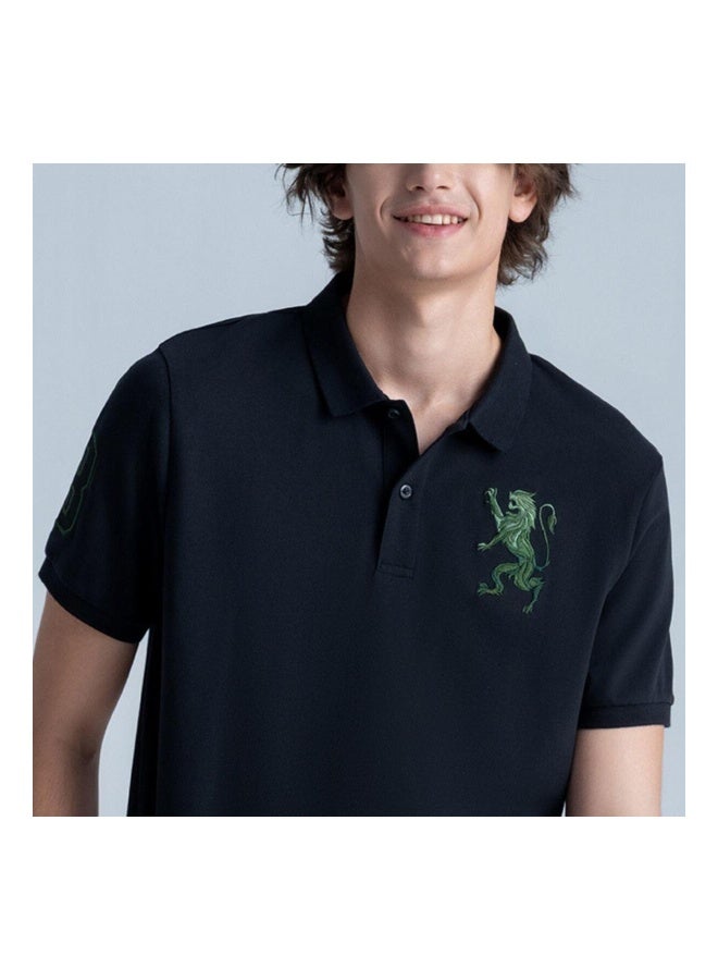 GIORDANO Black Lion Polo Shirt for Men - Image 1